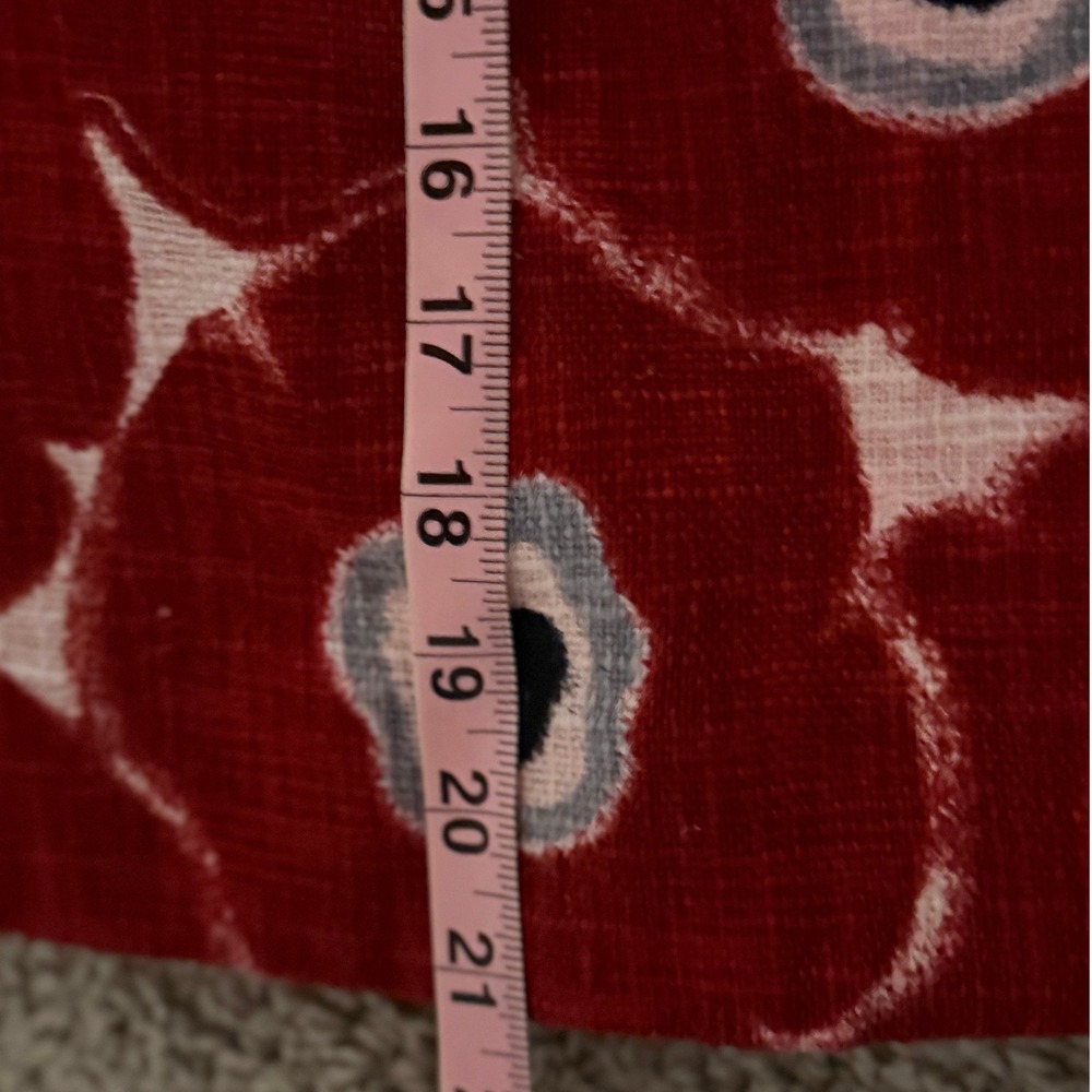 The Limited Red Floral Poppy Print A-Line 100% Cotton Skirt Size Medium Lined - Picture 8 of 8